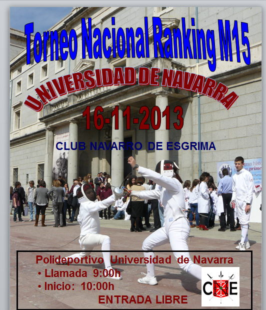 Los mejores tiradores &quot;M15&quot; de espada se dar&aacute;n cita en Pamplona